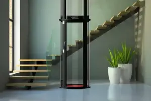 elevator with glass wall